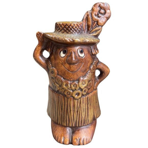 Vintage TIKI Man and Woman Salt Pepper Shaker Set - Made in USA. No Stoppers - Picture 2 of 9